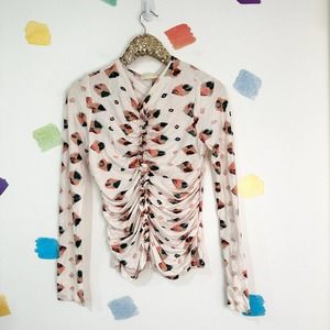 Ulla Johnson Multicolor Ruched Blouse